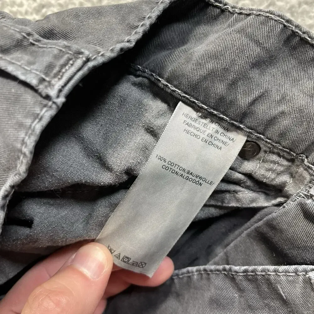 True Religion Dean Slim Relaxed Geo Quilted Pants Grey 32x32 READ